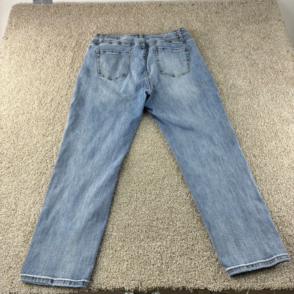DOGMA Womens 1XL Plus Size Blue Denim‎ Jeans Comfort Stretch Casual High Rise